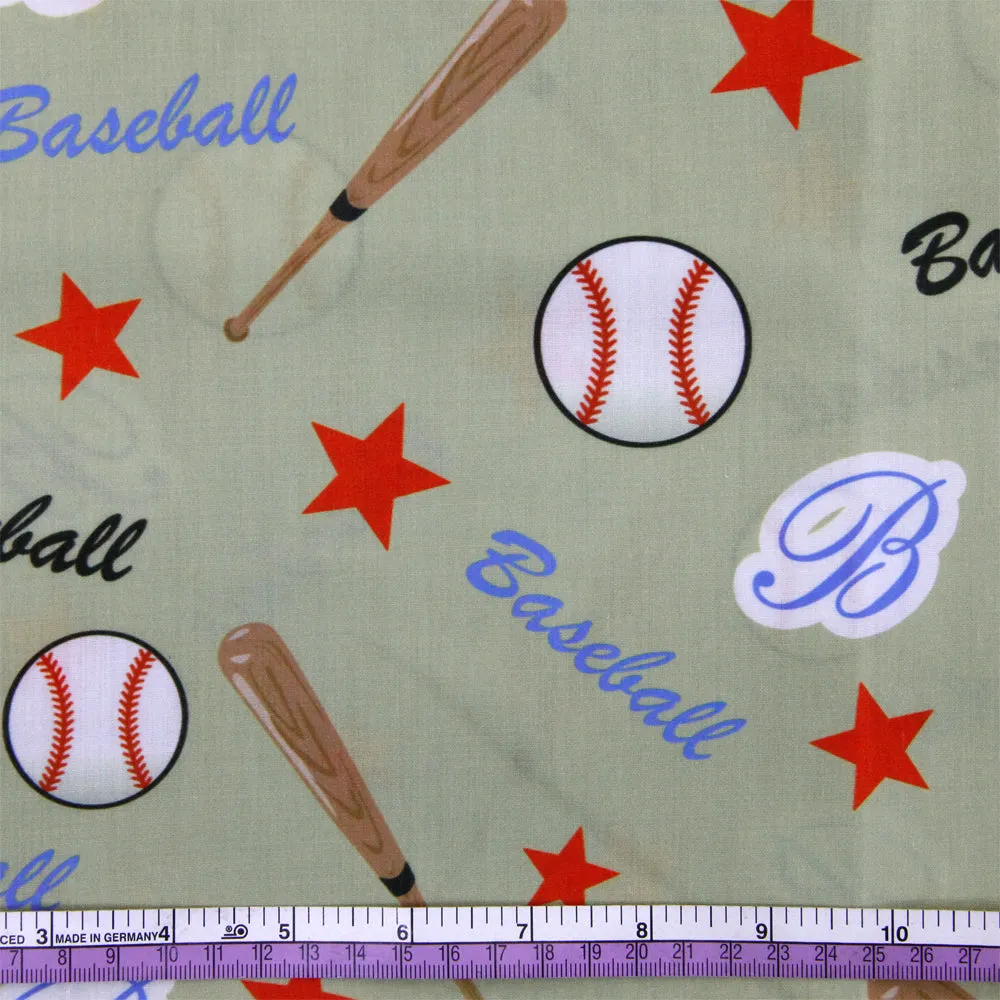 Sports Theme Printed Fabric