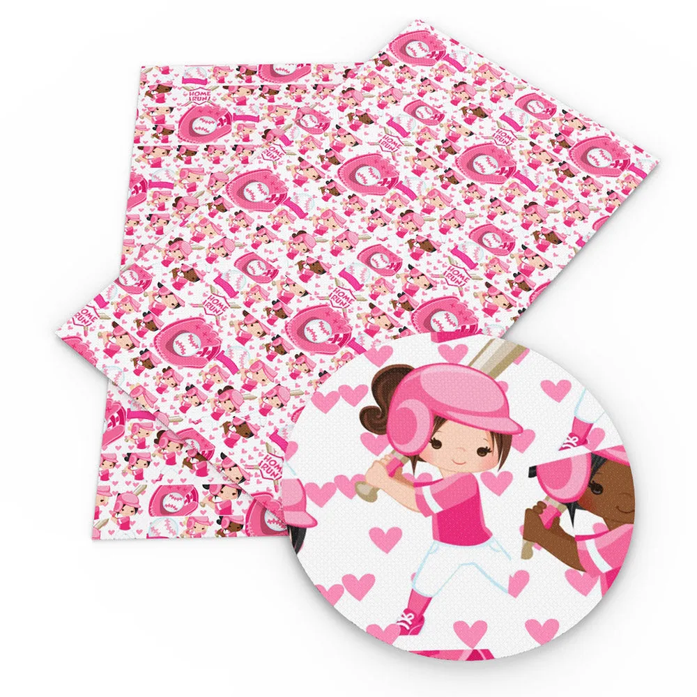 Sports Theme Printed Fabric