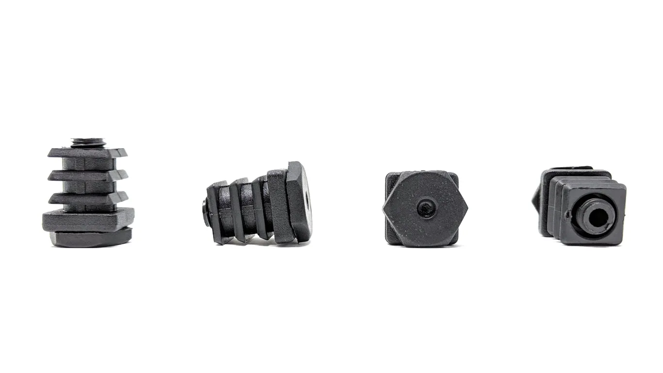 Square Tube Inserts 20mm x 20mm Height Adjustable | Made in Germany | Keay Vital Parts