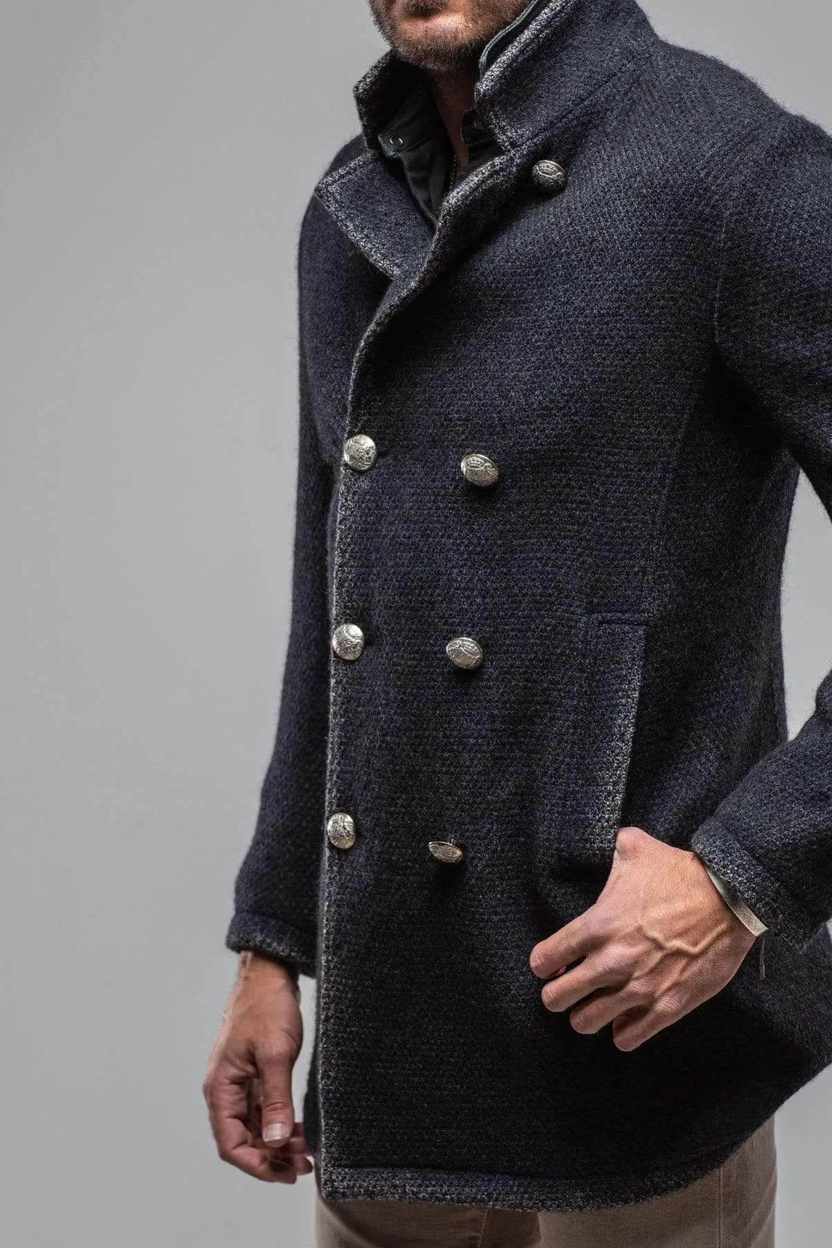 St. Christoff Wool Jacket In Navy