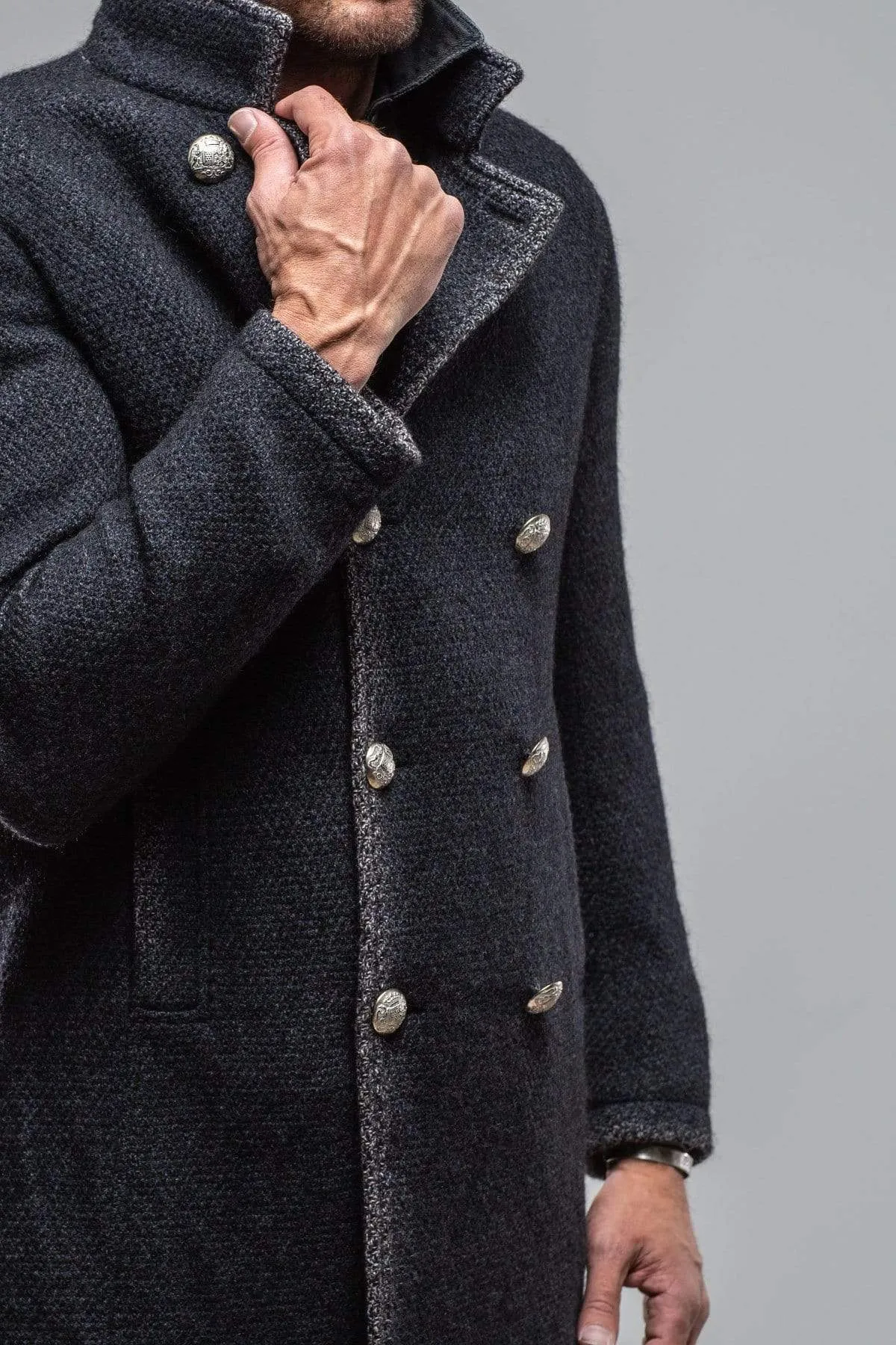 St. Christoff Wool Jacket In Navy