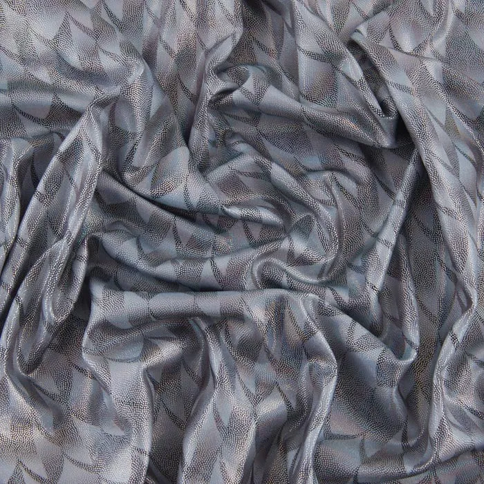 Stretch Fabric, Dragon Scale, Silver