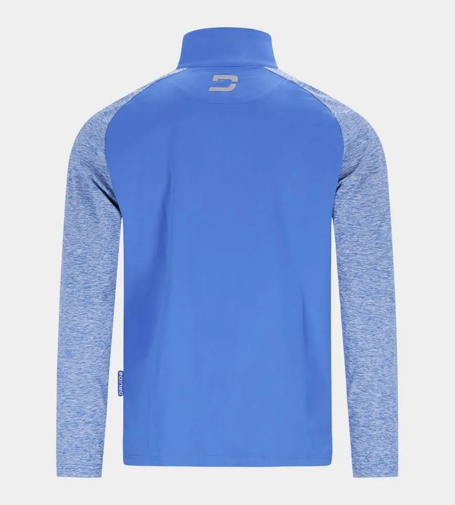 STRETCH MARL MIDLAYER - BLUE