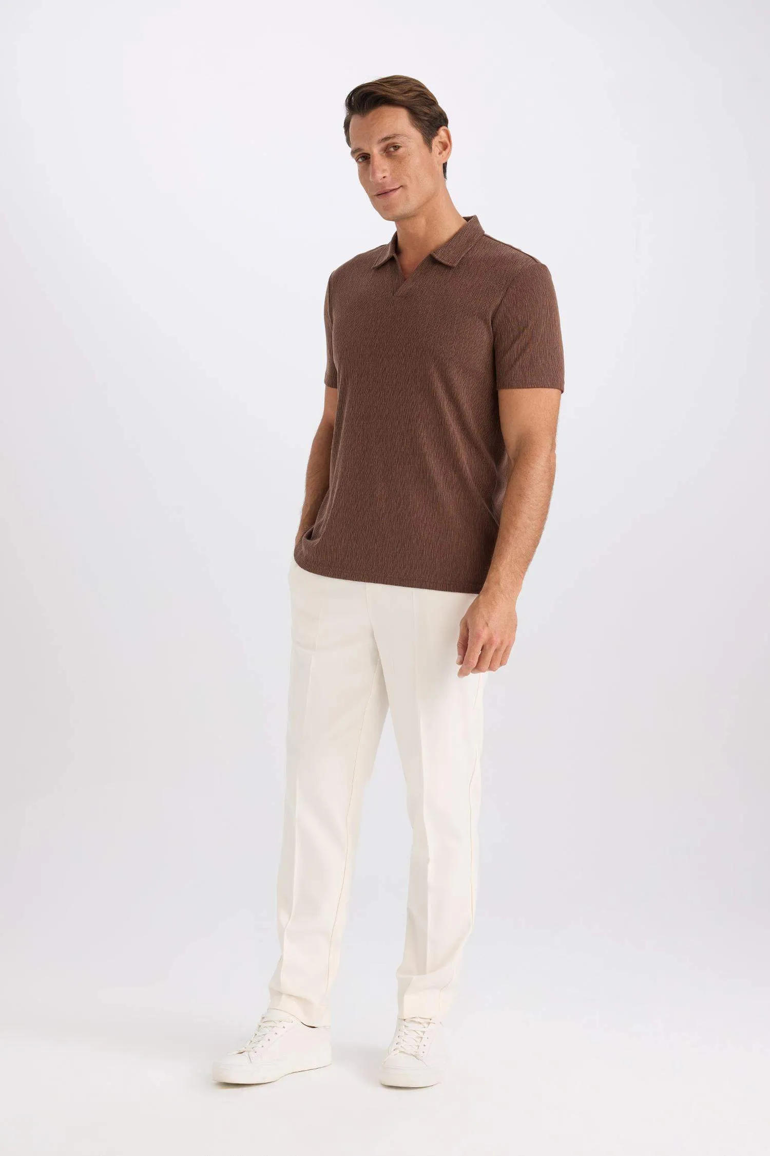 Summer Fabric Jogger Pants Each Way Stretcher With Lace-Up Rubber Plain Leg Pockets