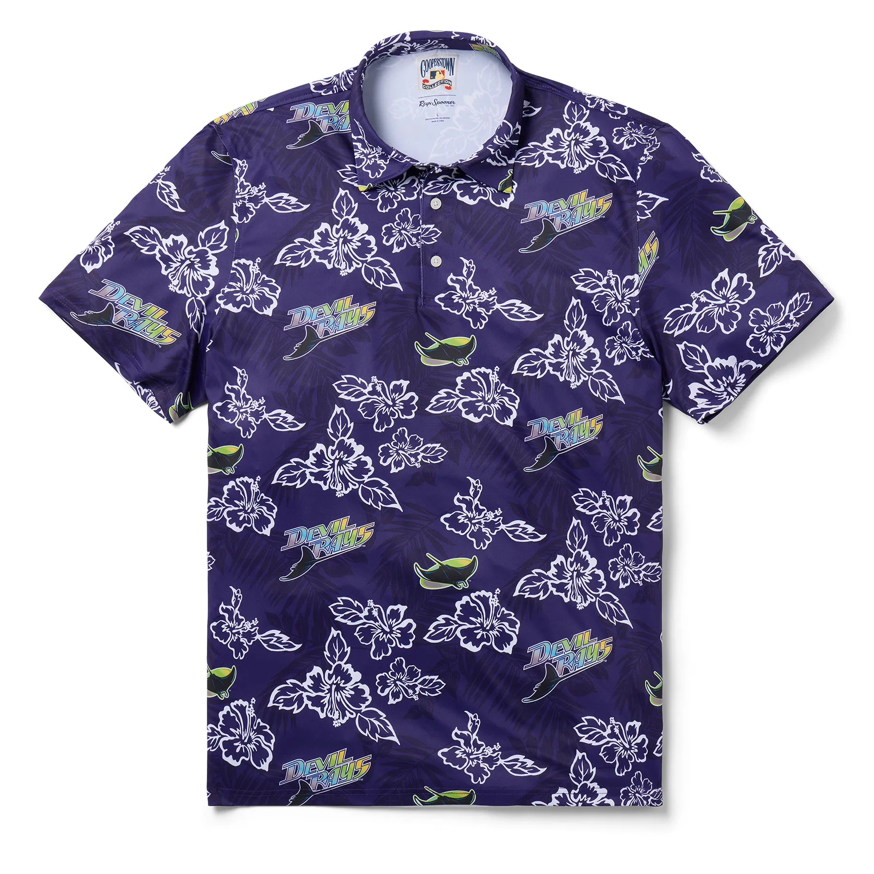 TAMPA BAY DEVIL RAYS COOPERSTOWN PERFORMANCE POLO