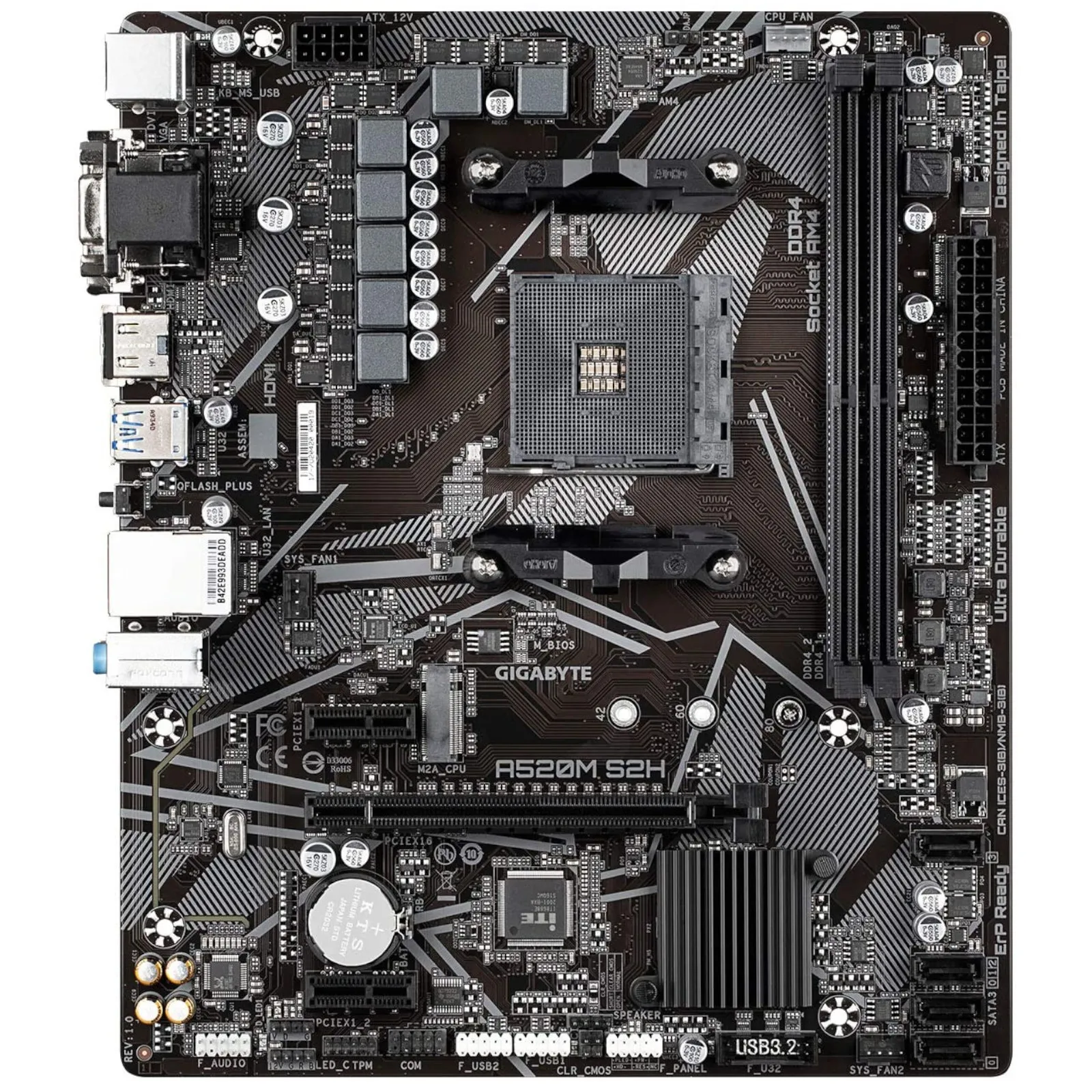 Tarjeta Madre Gigabyte micro ATX A520M S2H, S-AM4, AMD A520