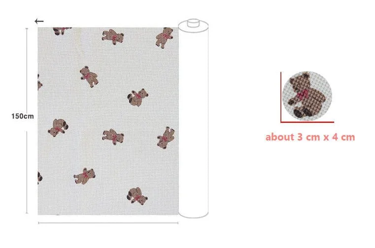 Teddy bear Waffle Fabric Cotton Blend, Honeycomb Fabric, Stretch Fabric, Quality Korean Fabric - Ivory, Beige - By the Yard /52559