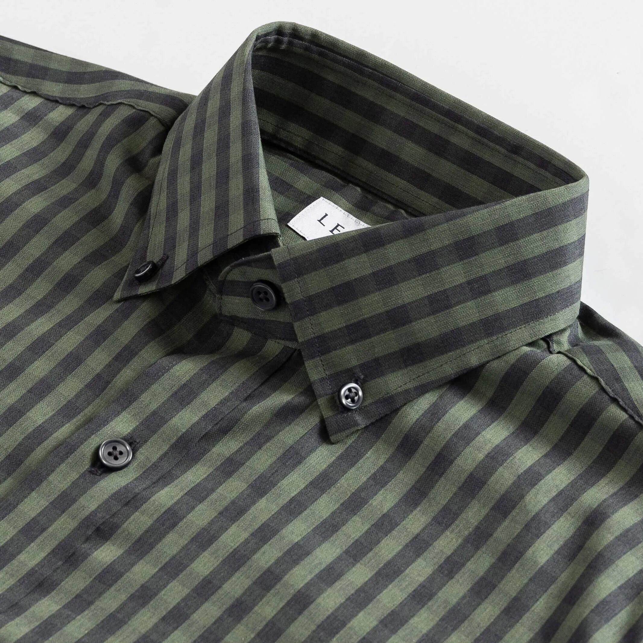The Dark Green Bowen Stretch Gingham Custom Shirt