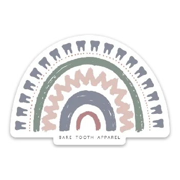 Tooth Rainbow Sticker