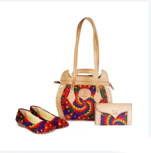 Trendy Matching Tote Bag and Clutch | Complete Your Look with Ballet Shoes Nk-182