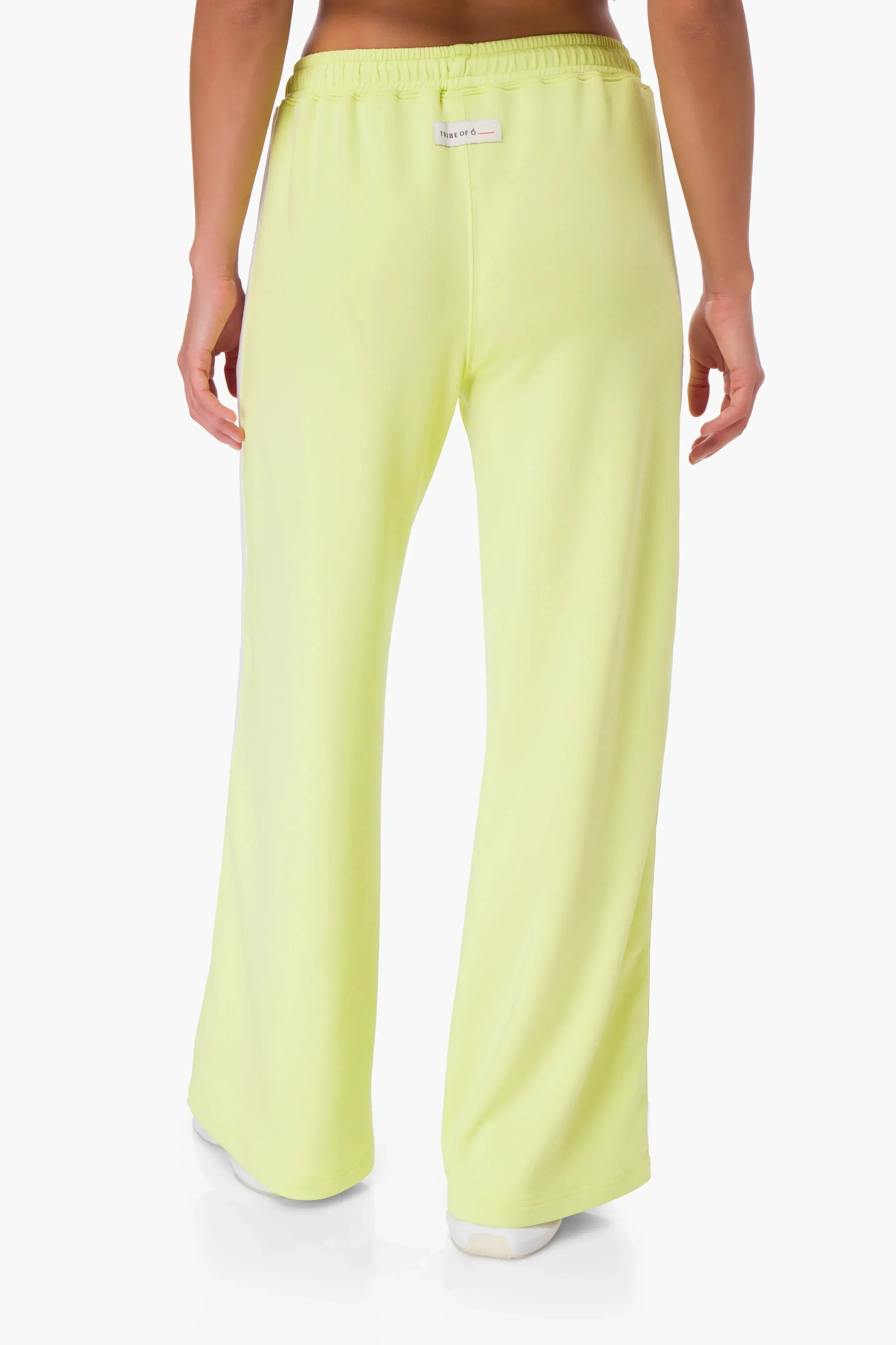 TRIBE OF 6 AMALIE RECYCLED STRETCH HIGH WAISTED WIDE LEG TRACK PANT
