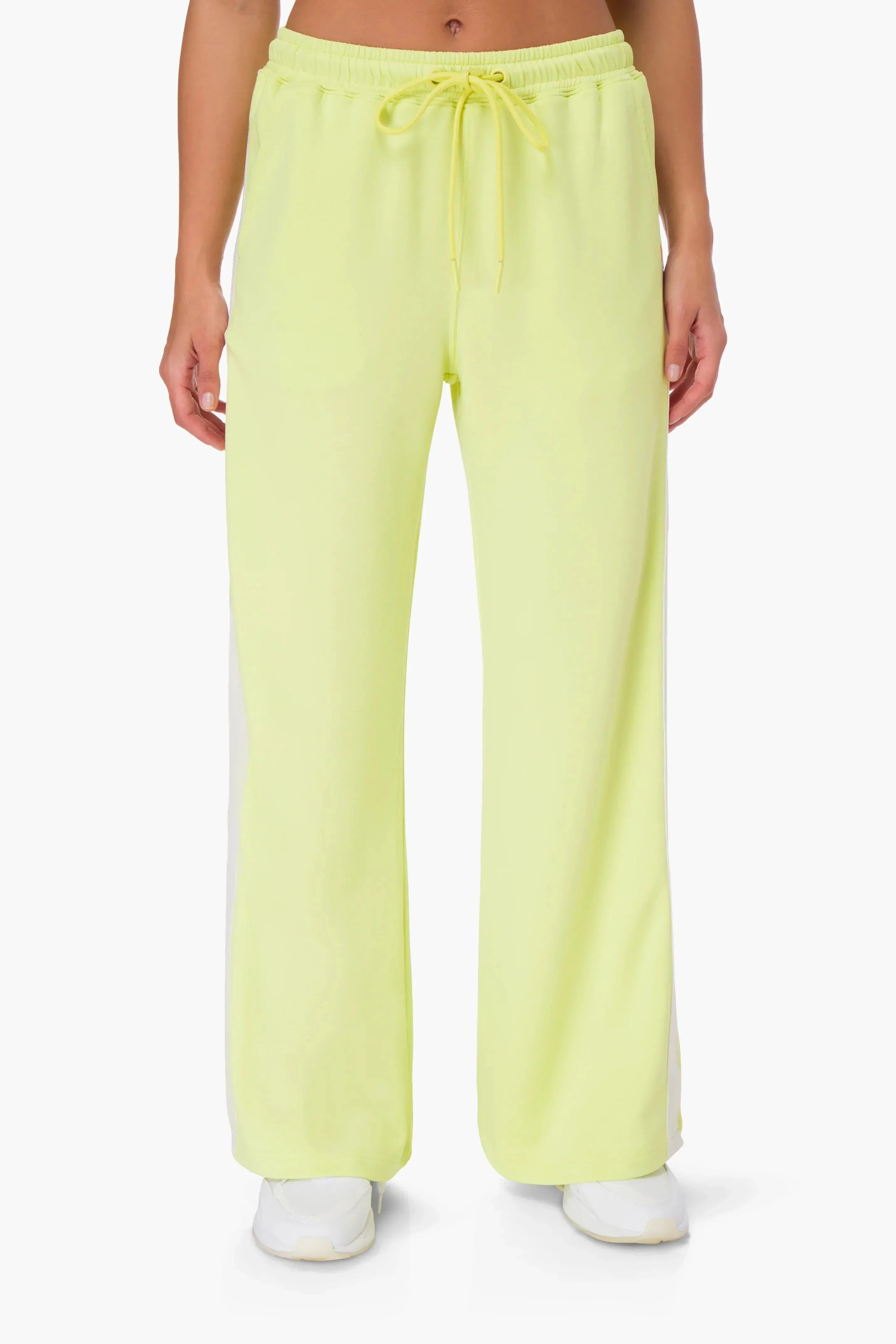 TRIBE OF 6 AMALIE RECYCLED STRETCH HIGH WAISTED WIDE LEG TRACK PANT