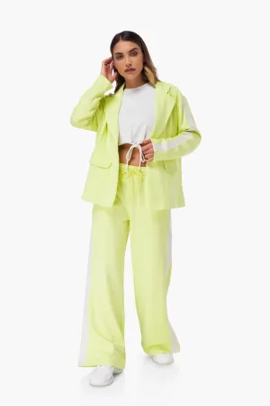 TRIBE OF 6 AMALIE RECYCLED STRETCH HIGH WAISTED WIDE LEG TRACK PANT