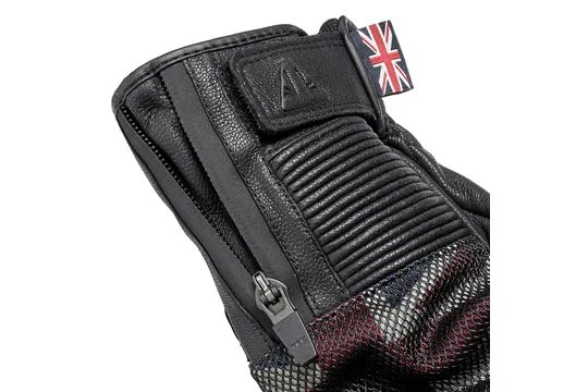 Triumph Flag Mesh and Leather Motorcycle Gloves