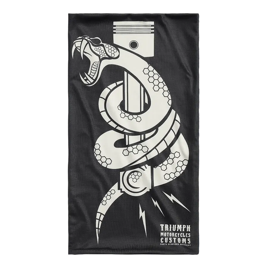 Triumph Venom Reversible Neck Tube in Black and Bone