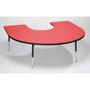 Tuf-Top™ Height Adjustable Horseshoe Table (Red)