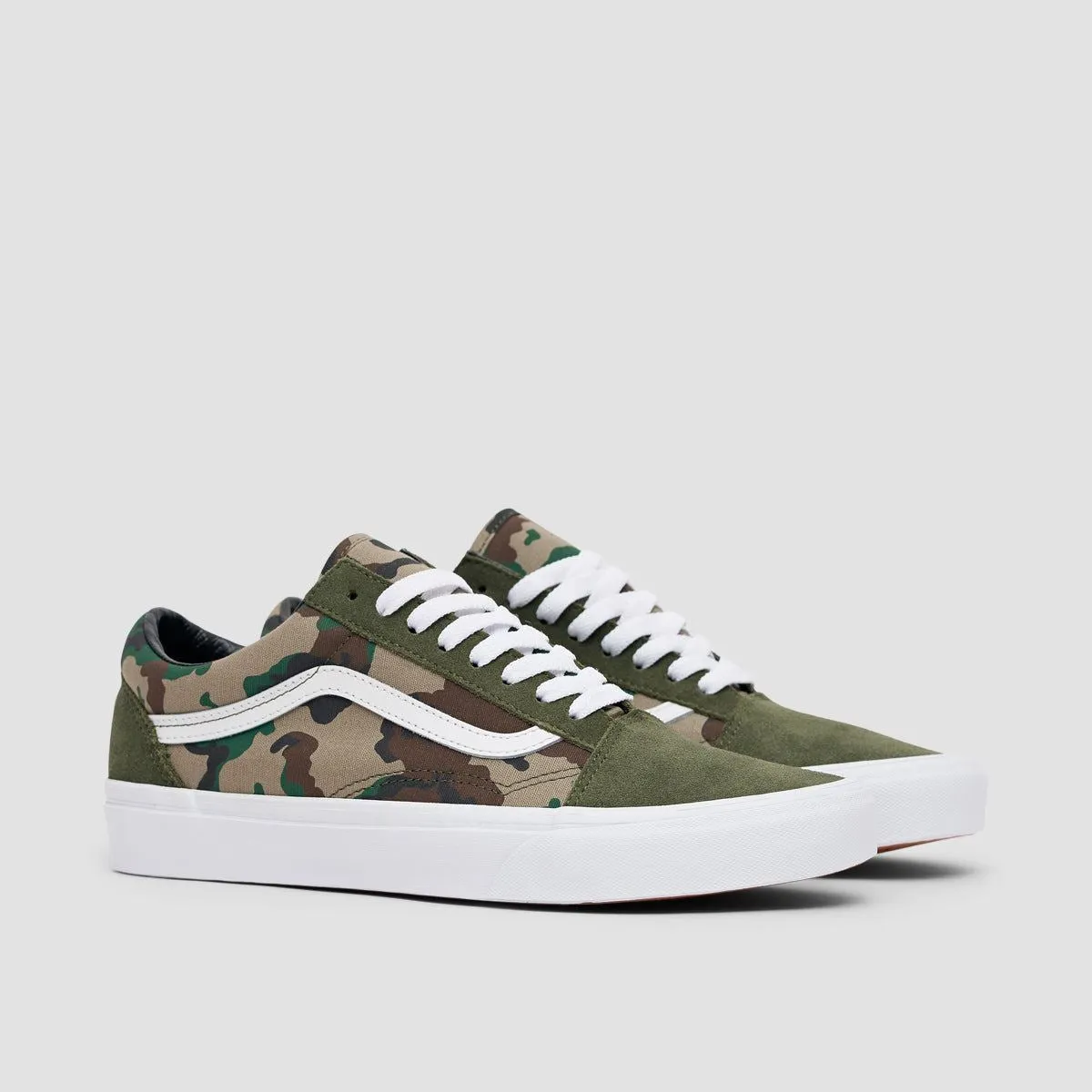 Vans Old Skool Shoes - Camo Olive/White