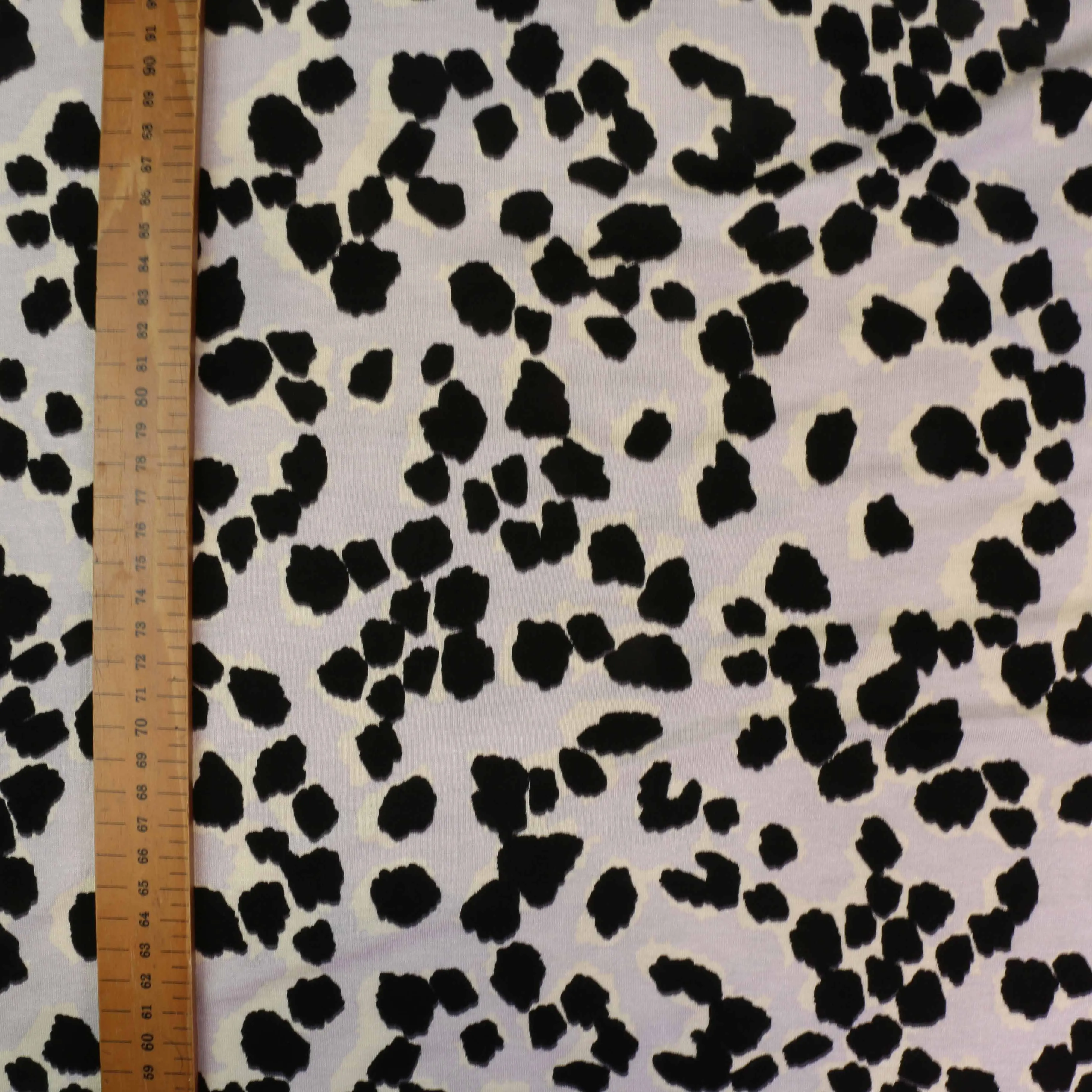 Viscose Jersey Fabric - Lilac, white, black