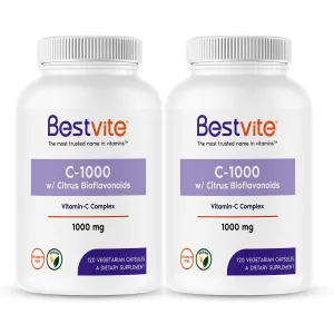 Vitamina C 1000mg con bioflavinoides cítricos – Sin estearatos, vegano, sin OMG, sin gluten, 2