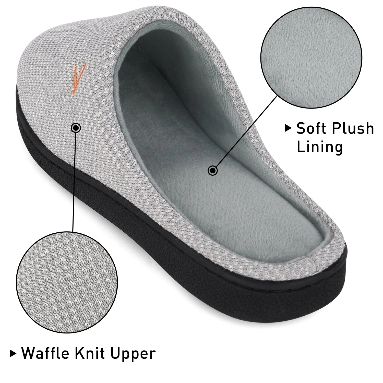 VONMAY Women's Slippers Two-Tone Cozy House Shoes Memory Foam Slippers
