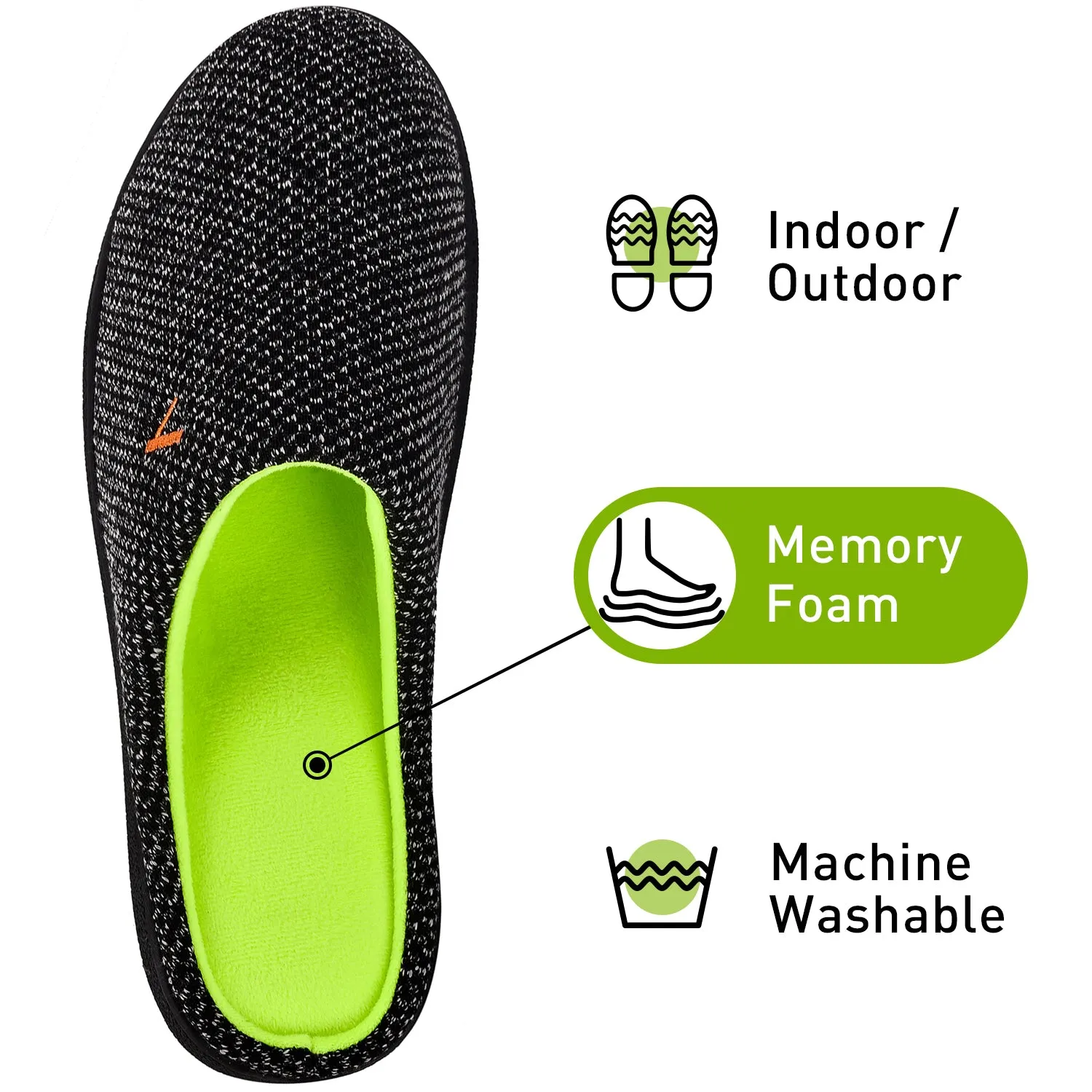 VONMAY Women's Slippers Two-Tone Cozy House Shoes Memory Foam Slippers