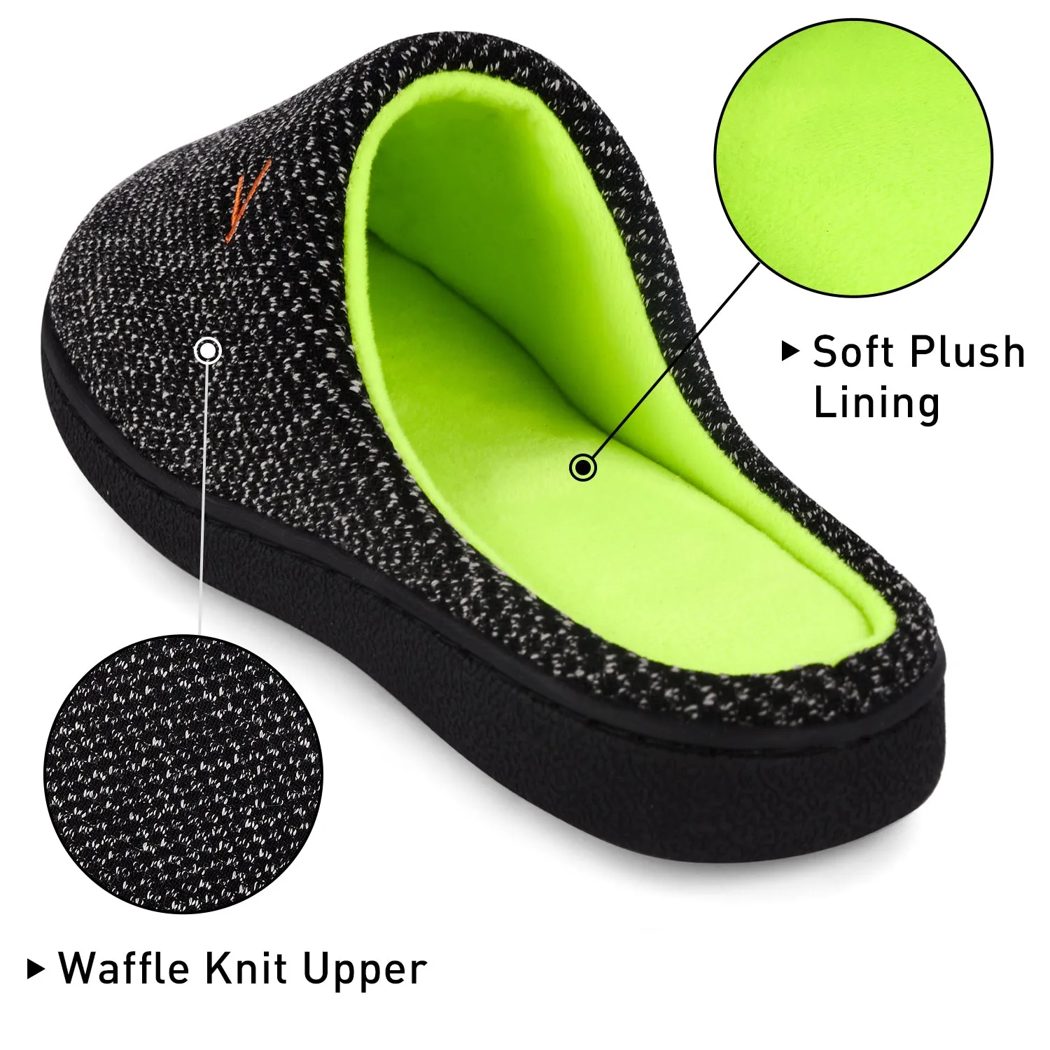 VONMAY Women's Slippers Two-Tone Cozy House Shoes Memory Foam Slippers