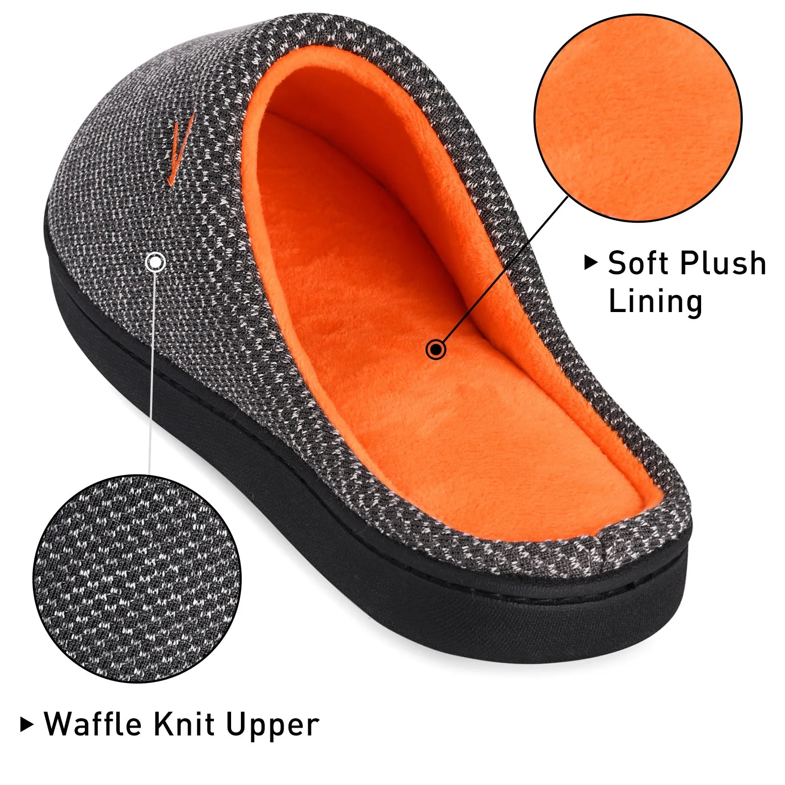 VONMAY Women's Slippers Two-Tone Cozy House Shoes Memory Foam Slippers