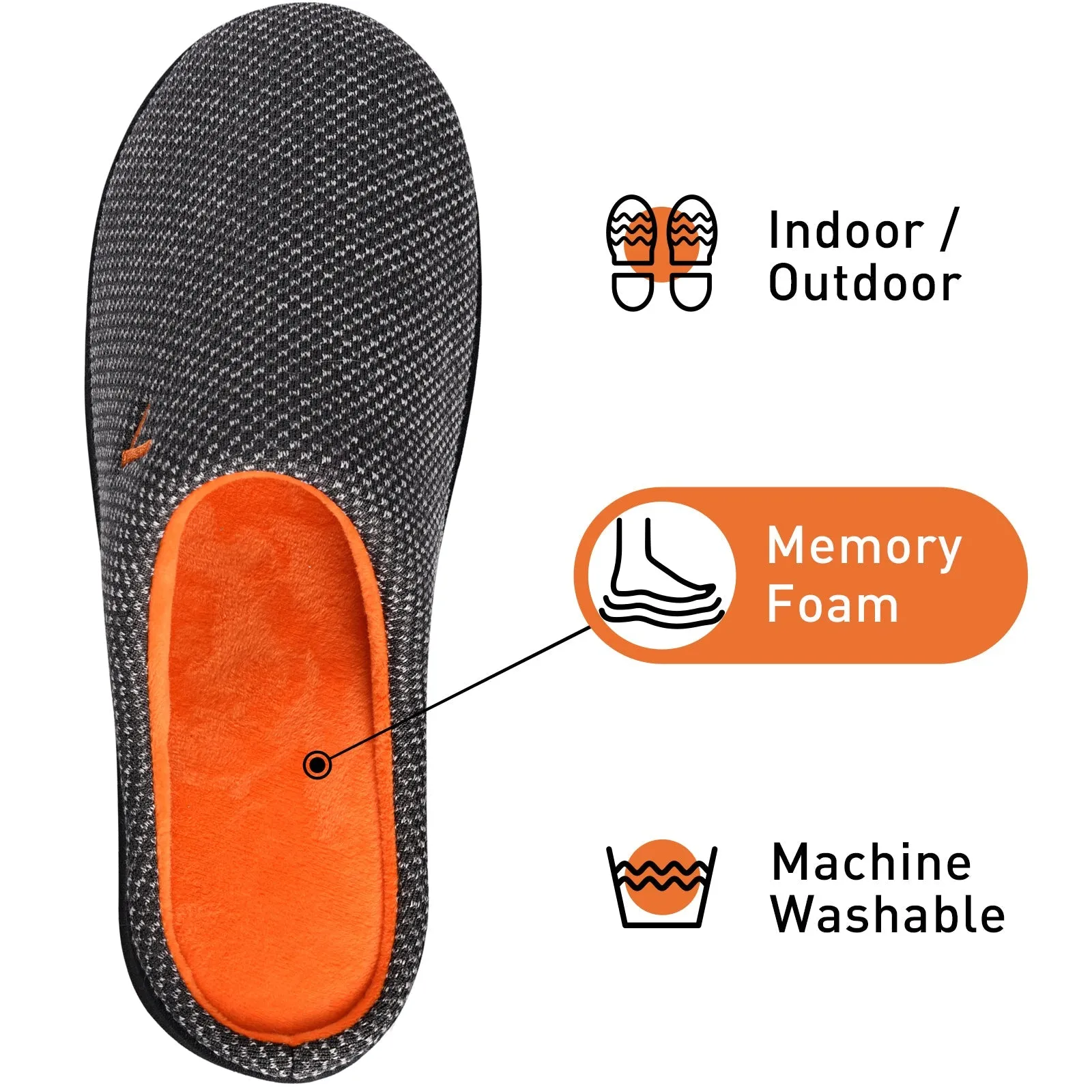 VONMAY Women's Slippers Two-Tone Cozy House Shoes Memory Foam Slippers