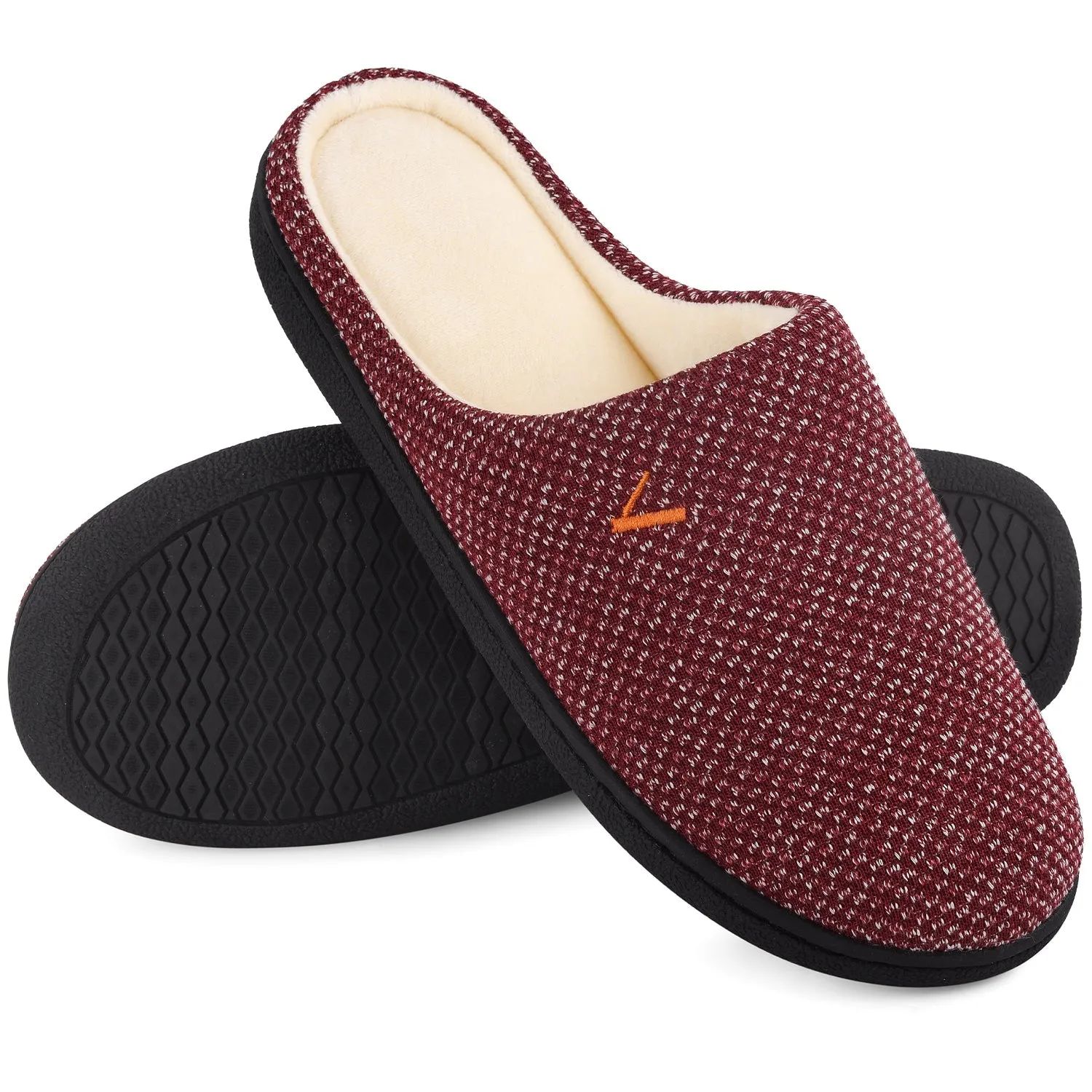 VONMAY Women's Slippers Two-Tone Cozy House Shoes Memory Foam Slippers