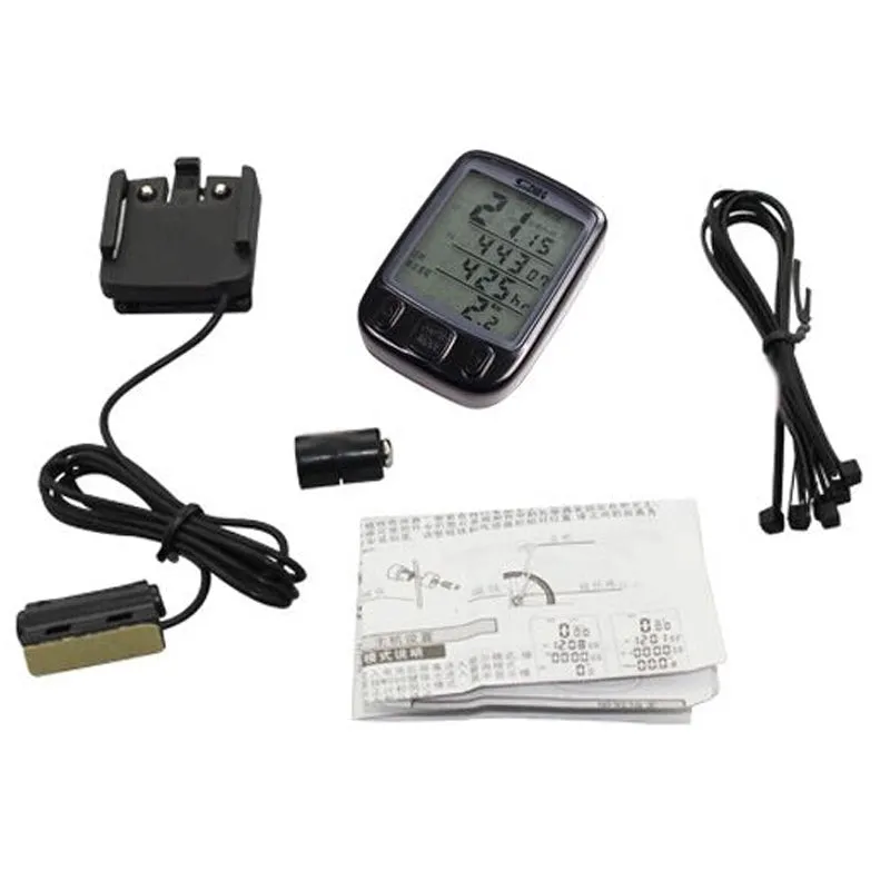 Weatherproof LCD Display Bicycle Computer Odometer Speedometer   Green Backlight