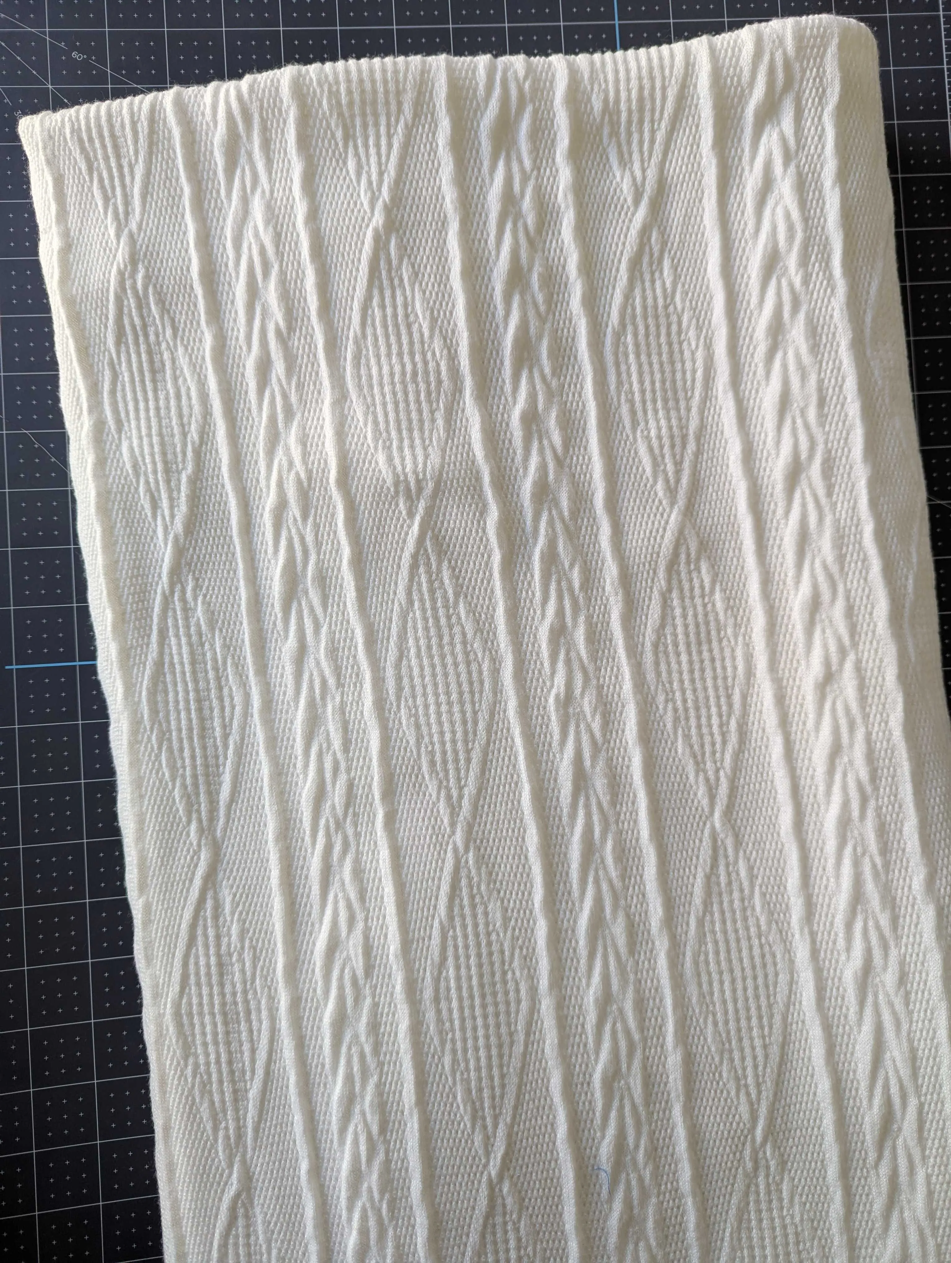 White Stretch Sweater Fabric - Single Piece - 3  yds