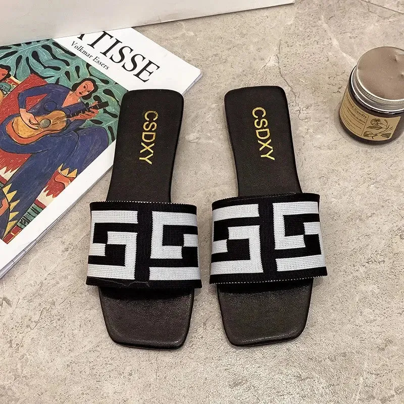 Women Flat Heels Slipper Outdoor Non-slip Casual Ladies Slides  Fashion Women Sandals