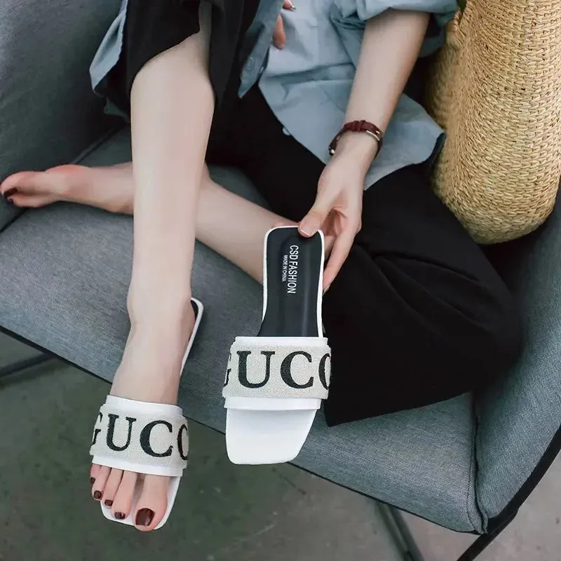 Women Flat Heels Slipper Outdoor Non-slip Casual Ladies Slides  Fashion Women Sandals