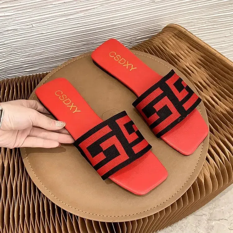 Women Flat Heels Slipper Outdoor Non-slip Casual Ladies Slides  Fashion Women Sandals
