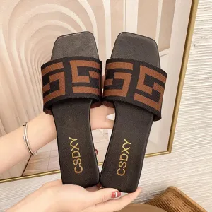 Women Flat Heels Slipper Outdoor Non-slip Casual Ladies Slides  Fashion Women Sandals
