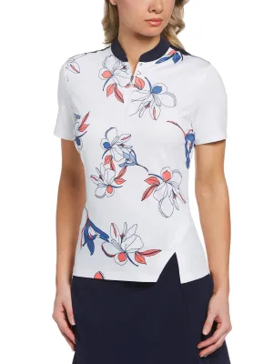 Womens Art Nouveau Print Polo
