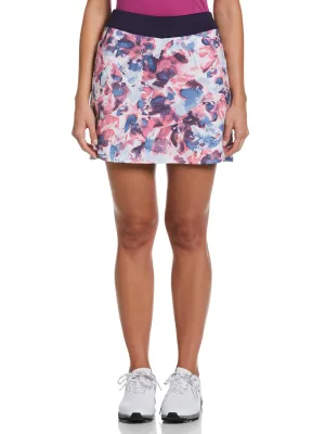 Womens Floral Print Golf Skort with Back Flounce