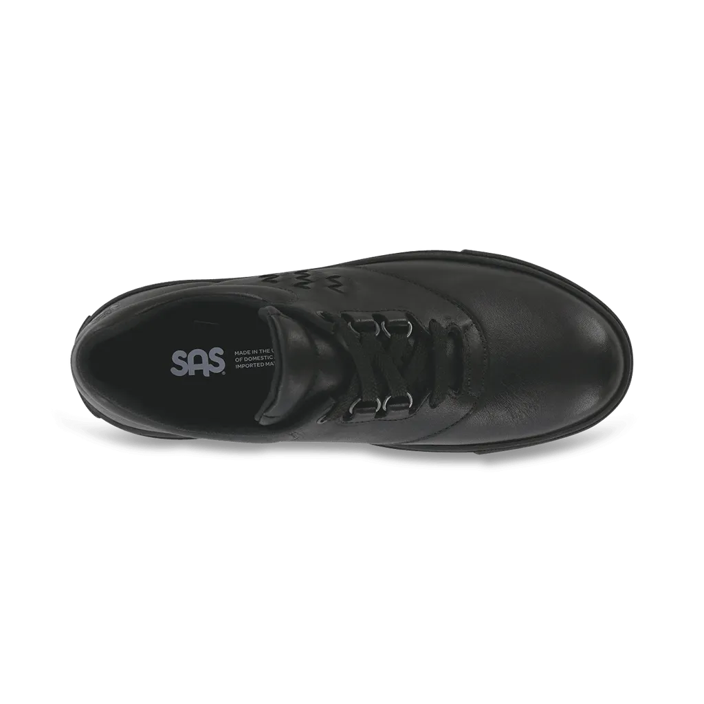 Women's Free Rein Lace Up Sneaker in Matte Black