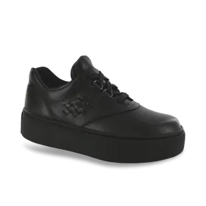 Women's Free Rein Lace Up Sneaker in Matte Black