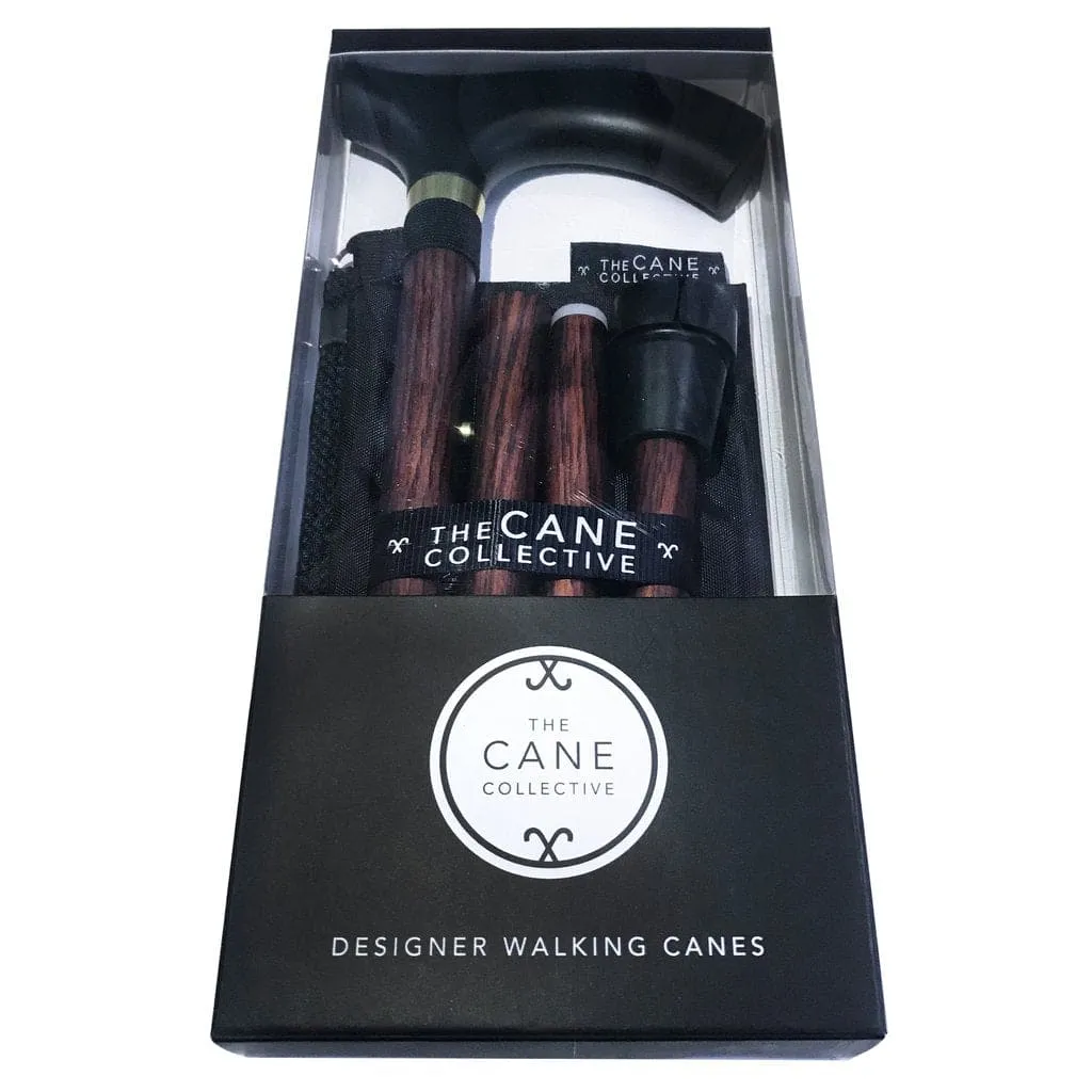 Wood Luxe Cane (Foldable & Adjustable Height) | The Cane Collection