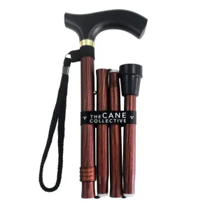 Wood Luxe Cane (Foldable & Adjustable Height) | The Cane Collection