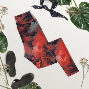 Yoga Leggings Ethereal Crimson Flow