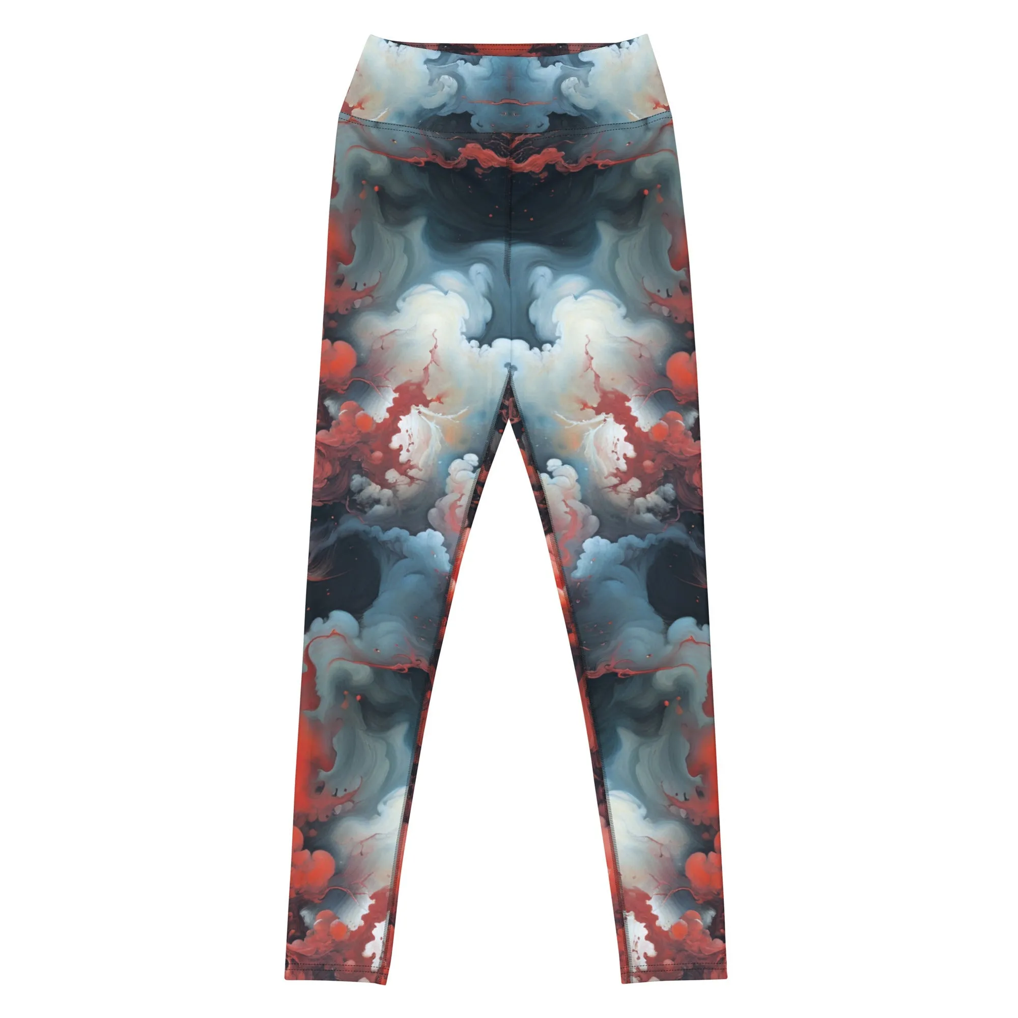 Yoga Leggings Ethereal Crimson Flow