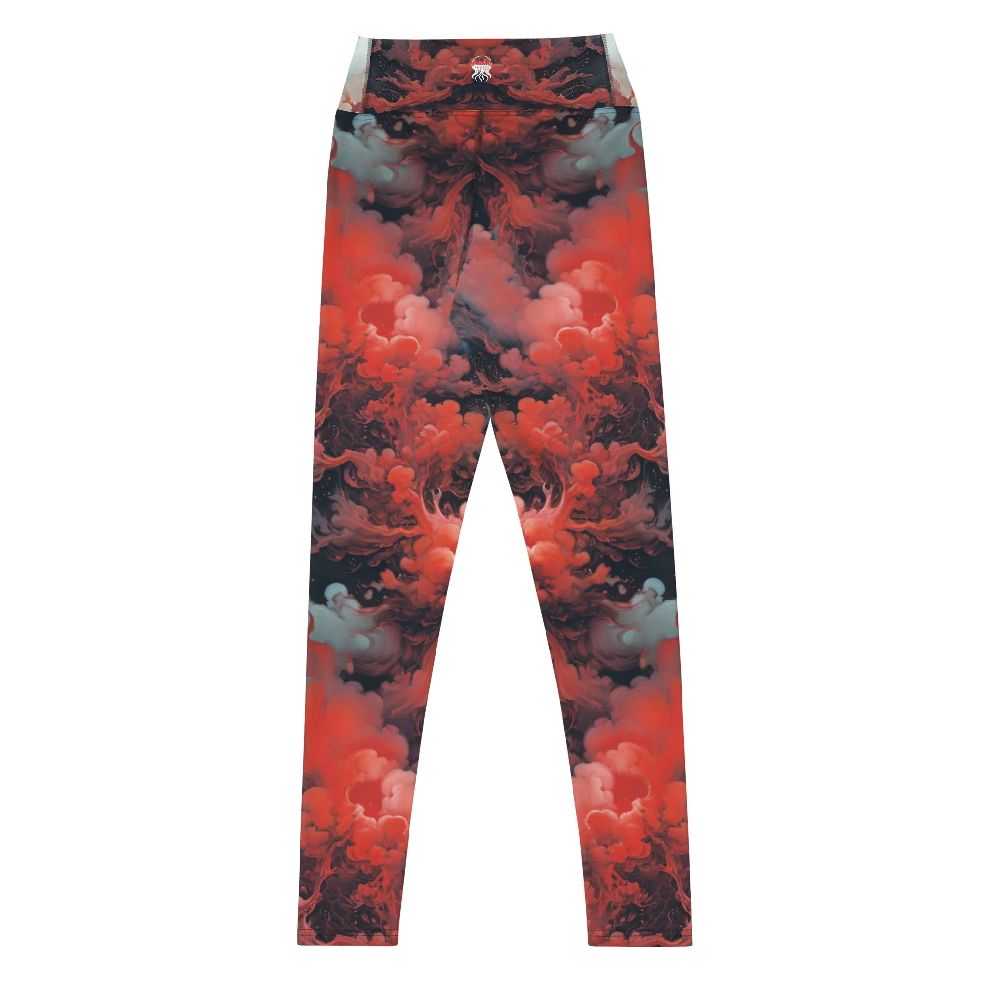 Yoga Leggings Ethereal Crimson Flow
